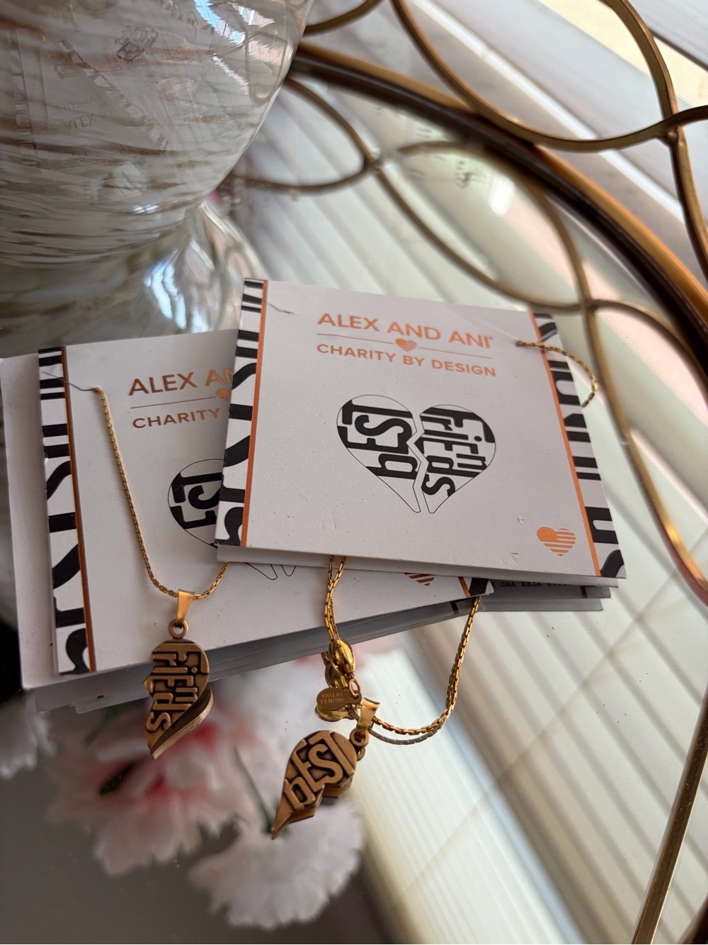 Alex and Ani Gold 'Bestfriends' Heart Pendant Necklace - Charity By Design